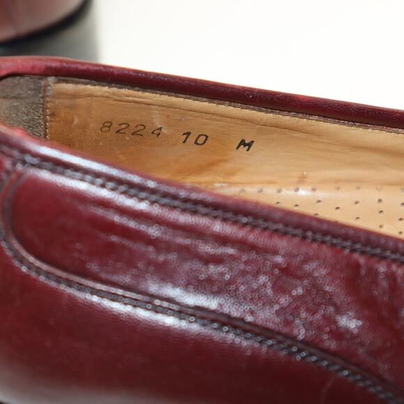 Massimo Emporio Burgundy Leather Tassel Loafers Men’s Size 10 M Vintage